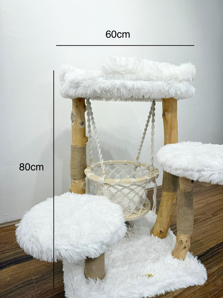 White Basket Cat Tree