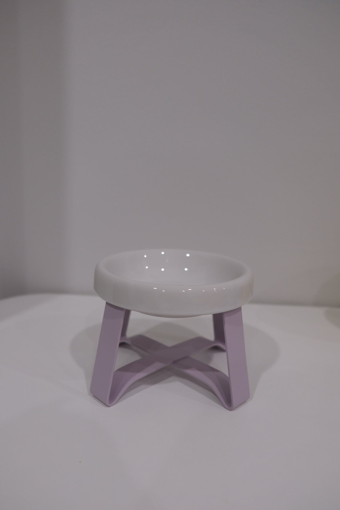 White Bowl Purple Stand