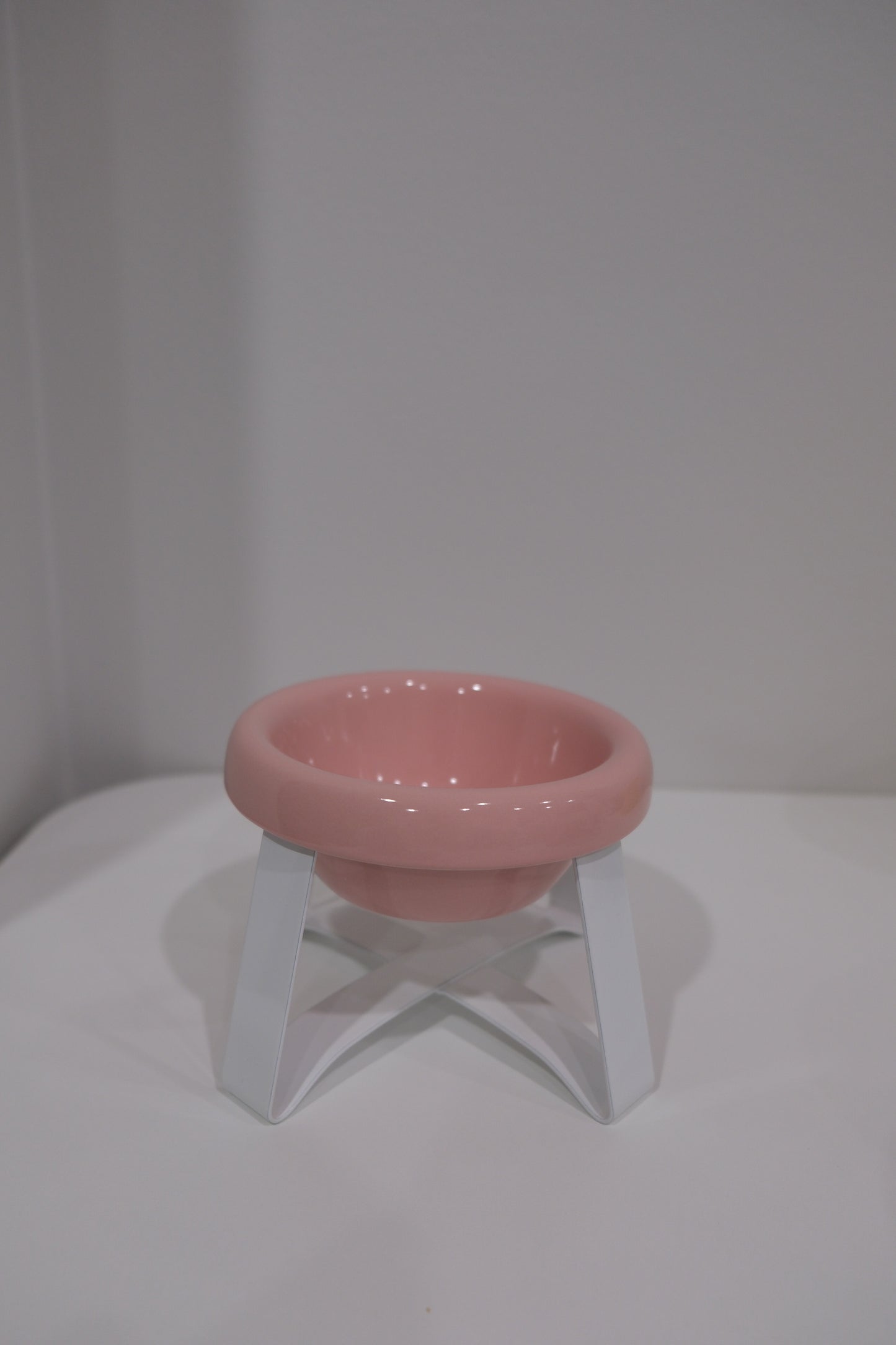 Pink Bowl White Stand(Deep)