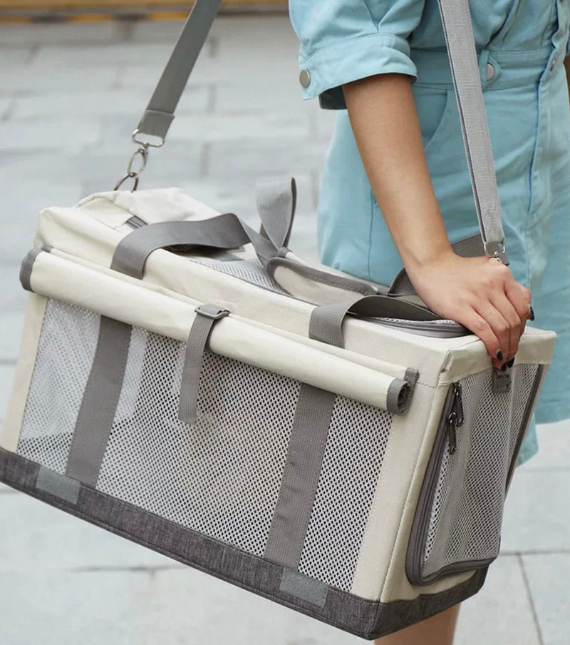 Grey Zip Up Bag