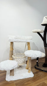 White Basket Cat Tree