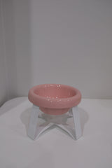 Pink Bowl White Stand(Deep)