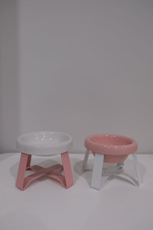 Pink Bowl White Stand(Deep)