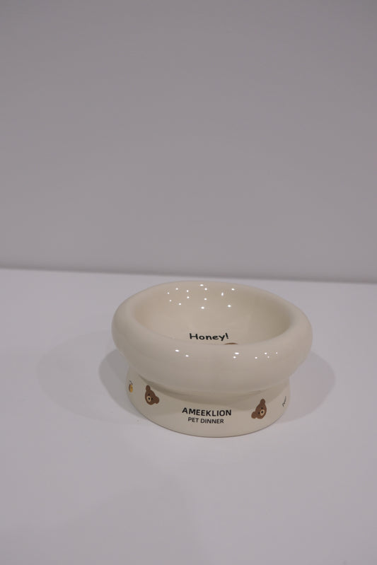 Low White Stand Bowl