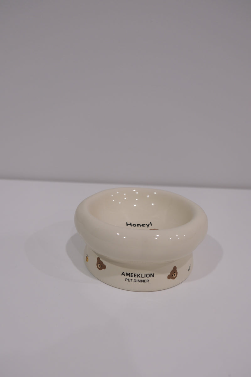 Low White Stand Bowl