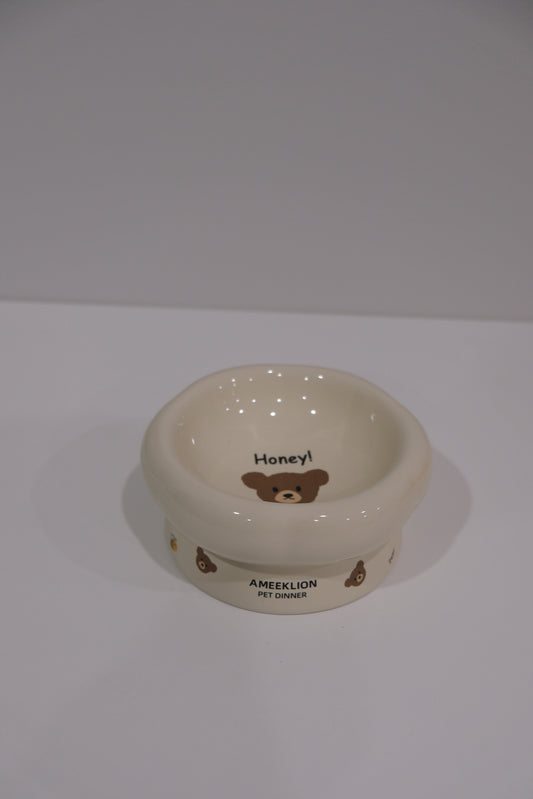 Low White Stand Bowl
