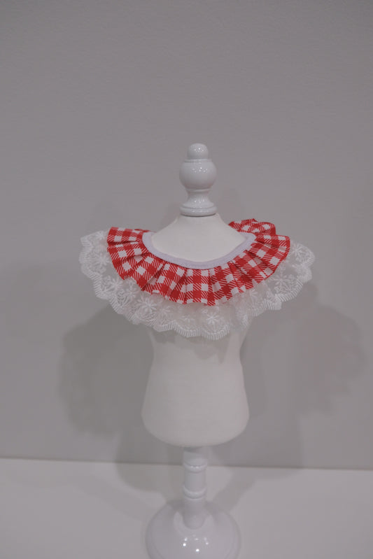 Red Gridded Collar