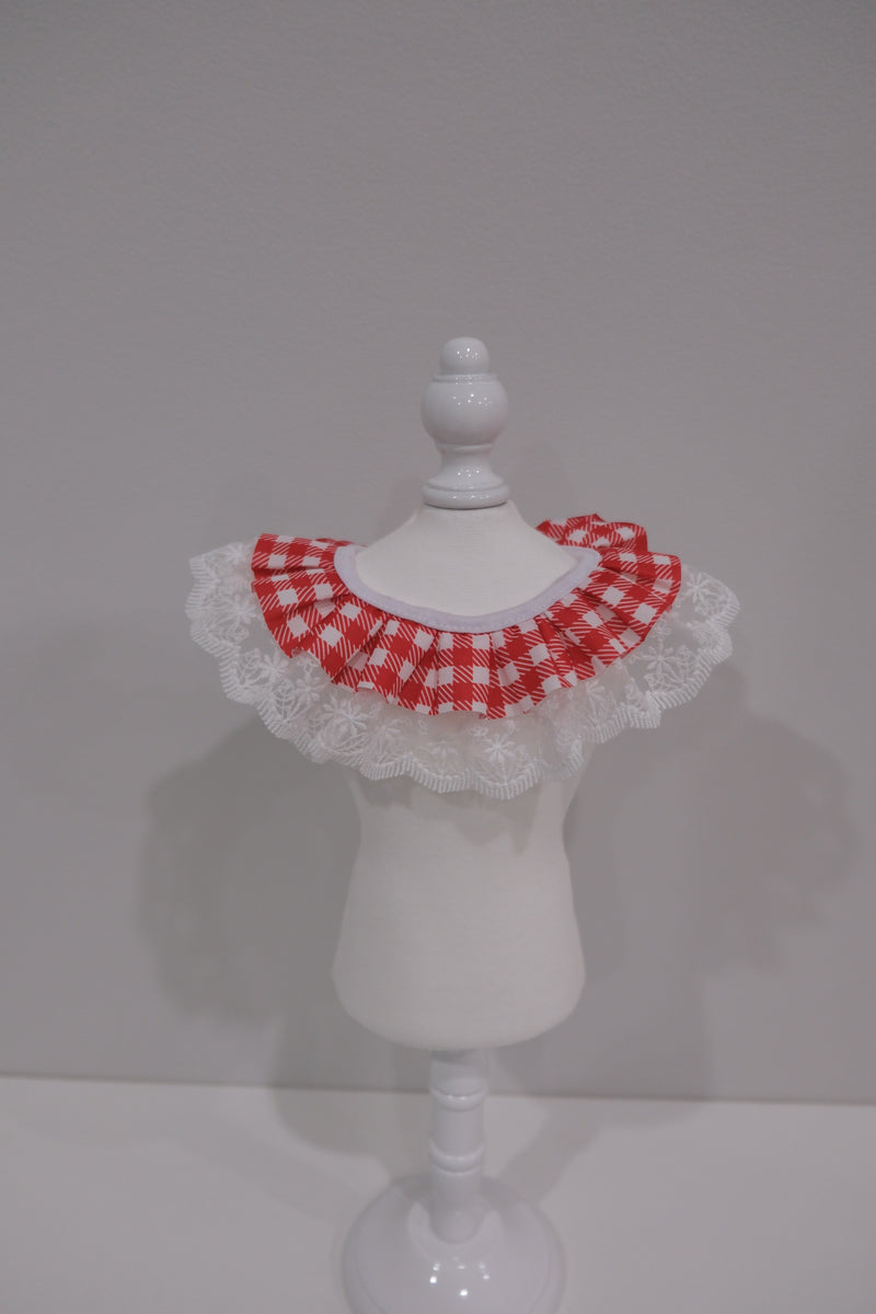 Red Gridded Collar