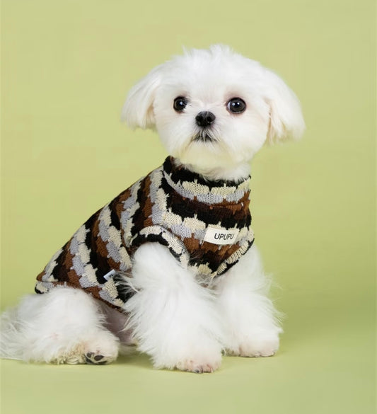 UPUPU Mixed Colour Sweater Brown