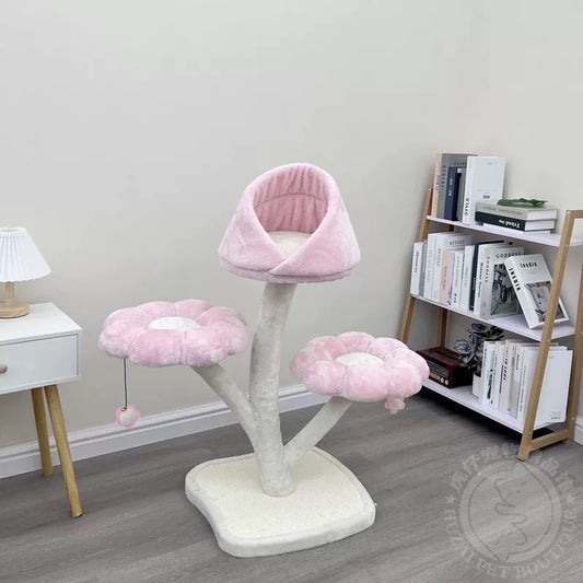 Pink Three Piece Cat Tree