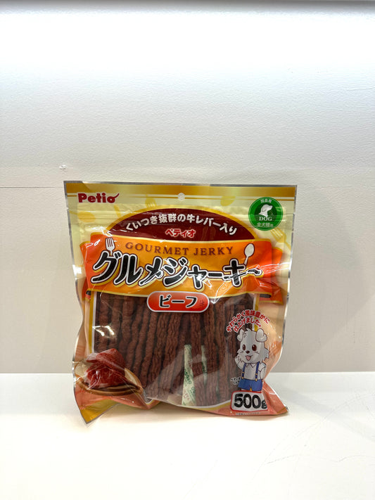 Petio Gourmet Jerky Beef 500g