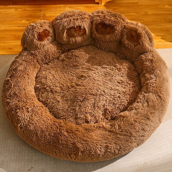 Large Brown Paw Bed