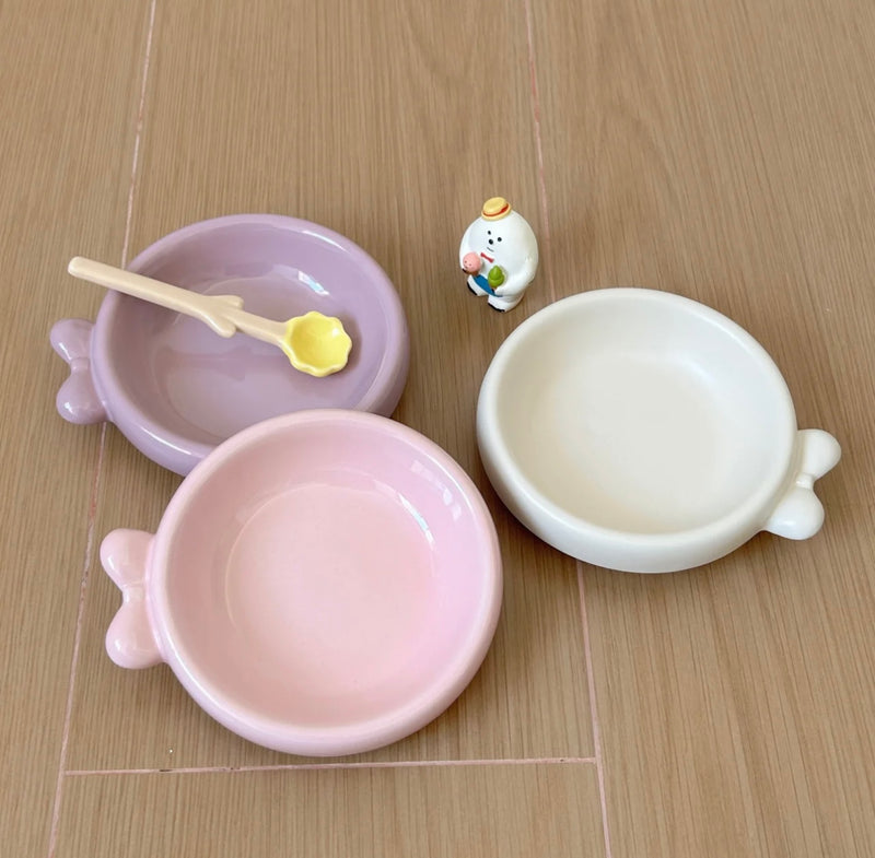Pink Flat Bowl
